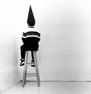 dunce in corner